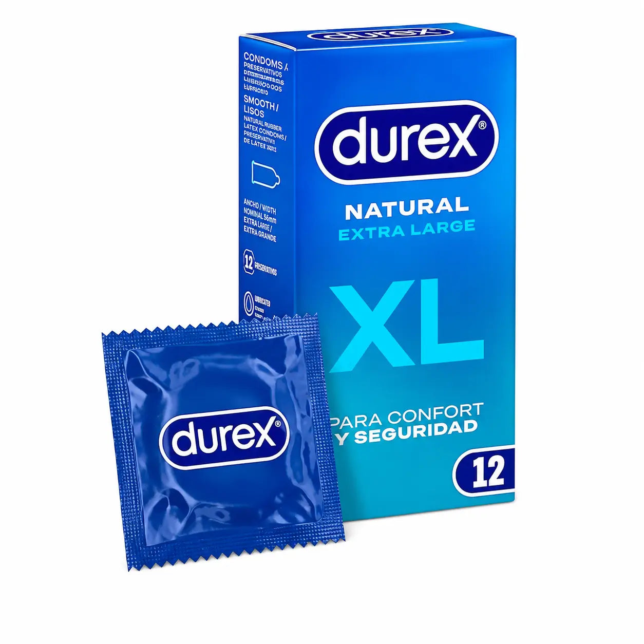 Durex Original Condoms Natural Plus Size Xl - 12 pieces