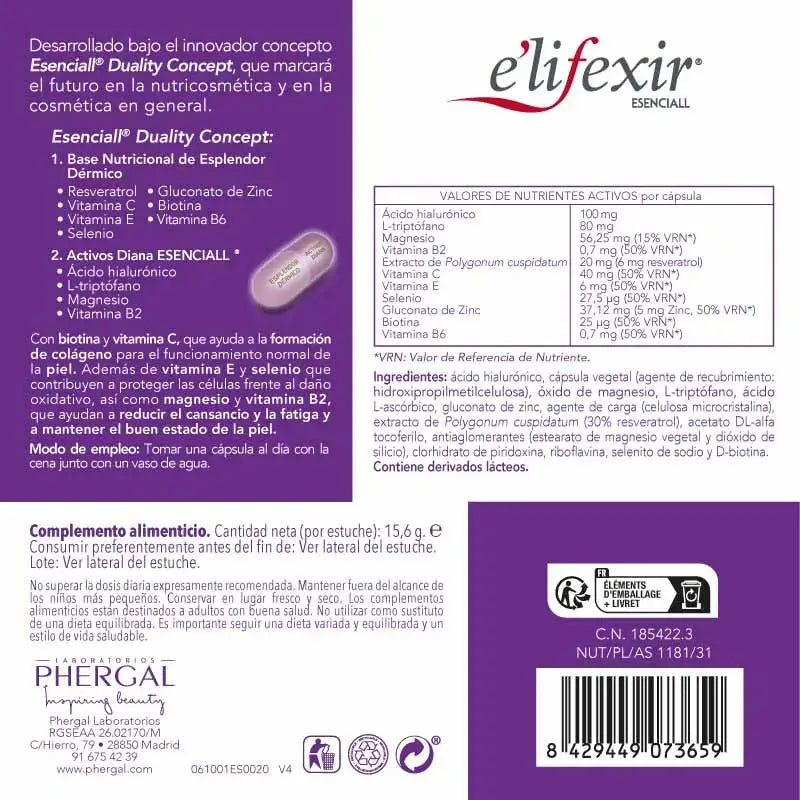 Elifexir Essential Night Beauty Cocktail Hyaluronic Acid 30Caps
