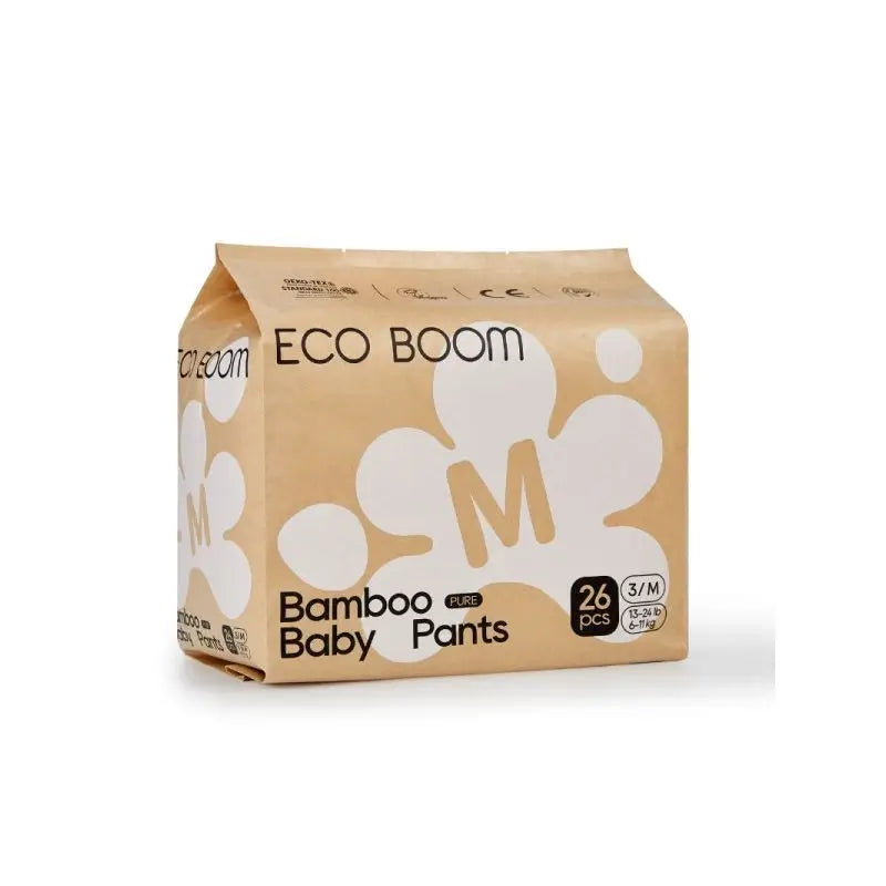 Eco Boom Bamboo Diaper Pure M, 26 units