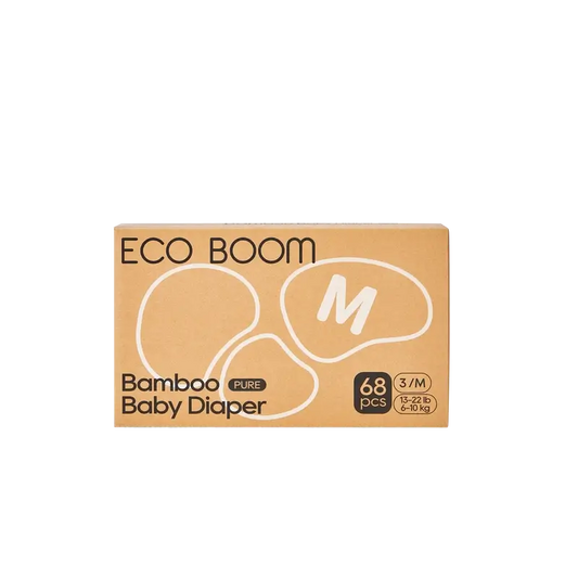 ECO BOOM PURE 100% natural bamboo nappies - Size 3/M (6-10 kg) - 68 pcs.