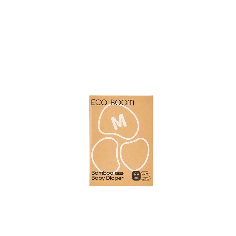 ECO BOOM PURE 100% natural bamboo nappies - Size 3/M (6-10 kg) - 68 pcs.