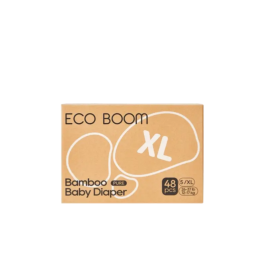 ECOBOOM PURE 100% natural bamboo nappies - Size 5/XL (12-17 kg) - 48 pcs.