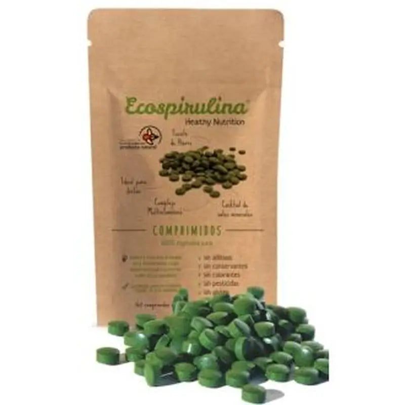 Ecospirulina Pure Spirulina, 200 Tablets