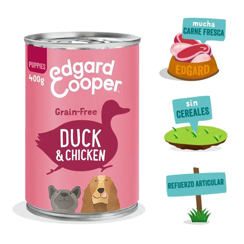 Edgard & Cooper Wet Puppy Food 6x400g Duck & Chicken