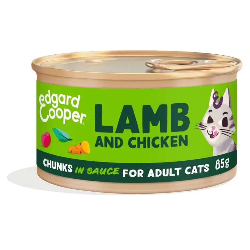 Edgard & Cooper Wet Cat Food 18x85g Lamb Chunks