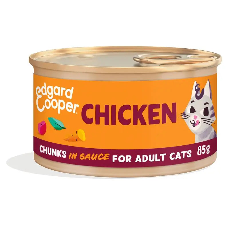 Edgard & Cooper Wet Cat Food 18x85g Chicken Farmyard Chicken Chunks