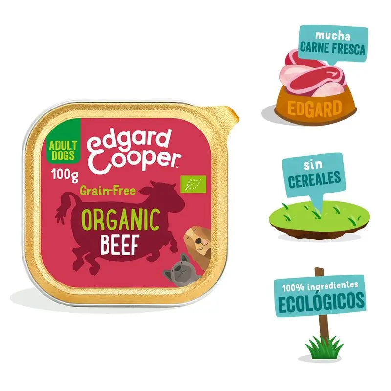 Edgard & Cooper Wet Dog Food 17x100g Organic Beef