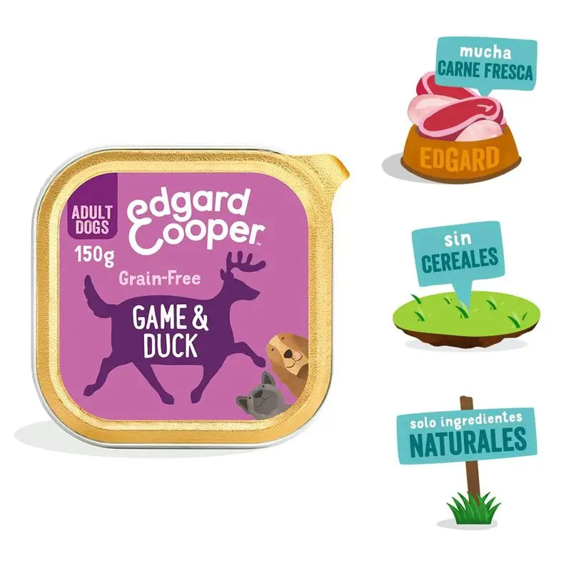 Edgard & Cooper Wet Dog Food 11x150g Game & Duck Animals