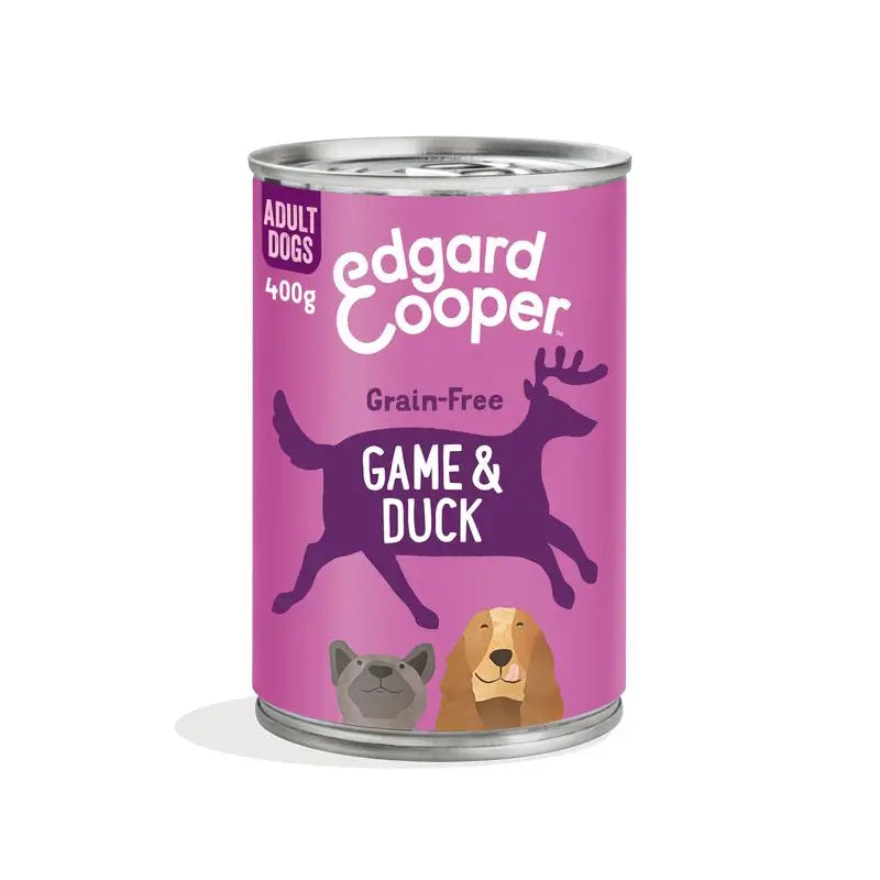 Edgard & Cooper Wet Dog Food 6x400g Game & Duck Animals