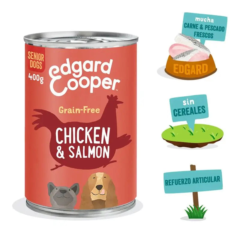 Edgard & Cooper Wet Dog Food 6x400g Chicken & Salmon