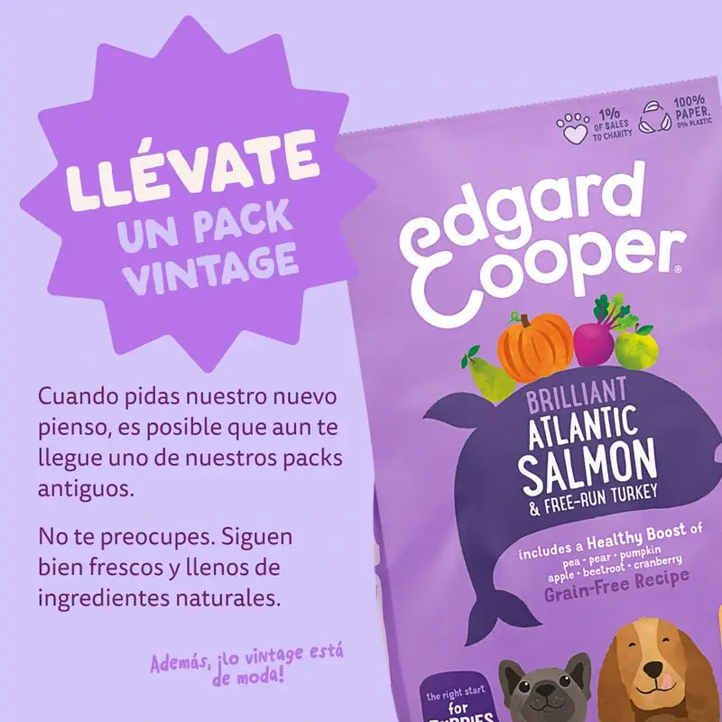 Edgard & Cooper Medium Puppy Food With Fresh Salmon & Turkey , 7 kg