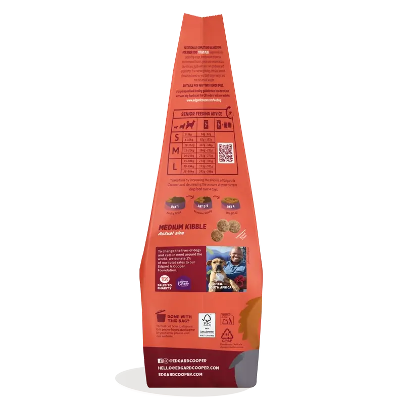 Edgard & Cooper Medium Senior Dog Food With Fresh Chicken & Salmon , 2.5 kg