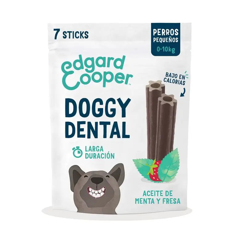 Edgard & Cooper Adult Dogs Dental Snack 8x120g Strawberry & Mint Small