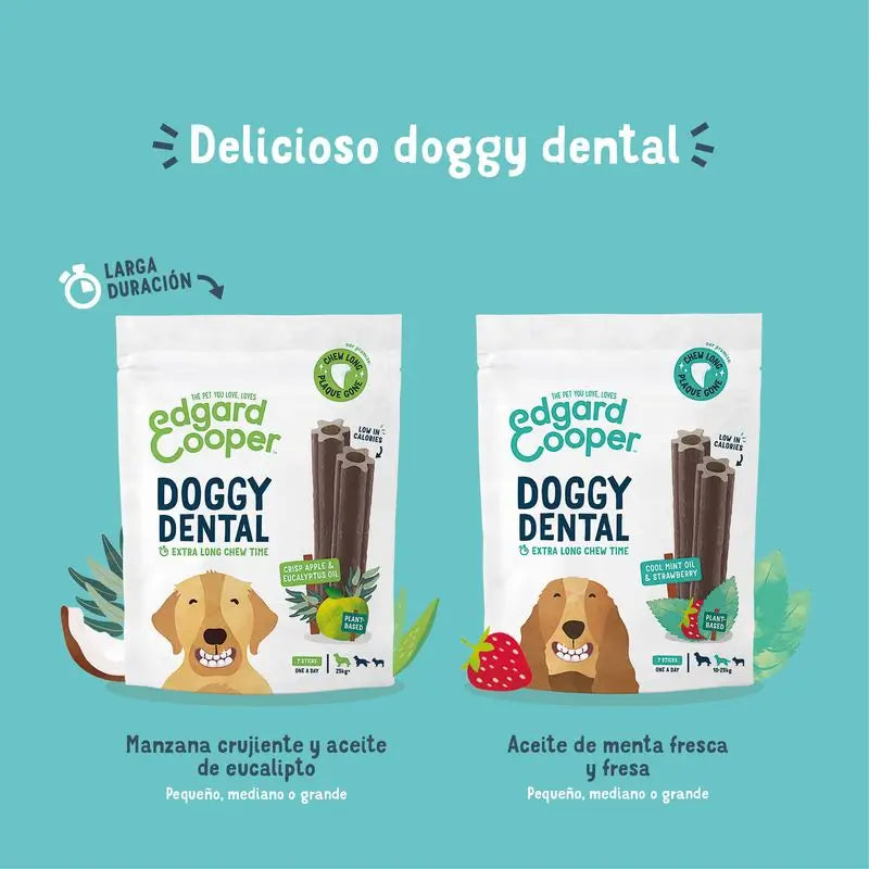 Edgard & Cooper Adult Dogs Dental Snack 8x255g Strawberry & Mint Large