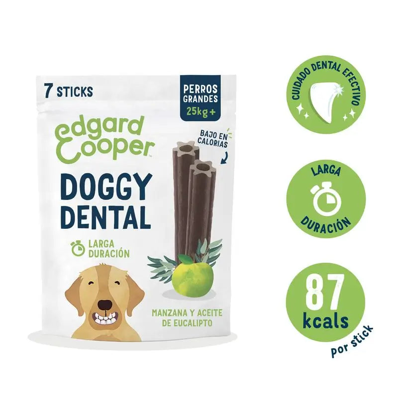 Edgard & Cooper Adult Dogs Dental Snack 8x255g Apple & Eucalyptus Large