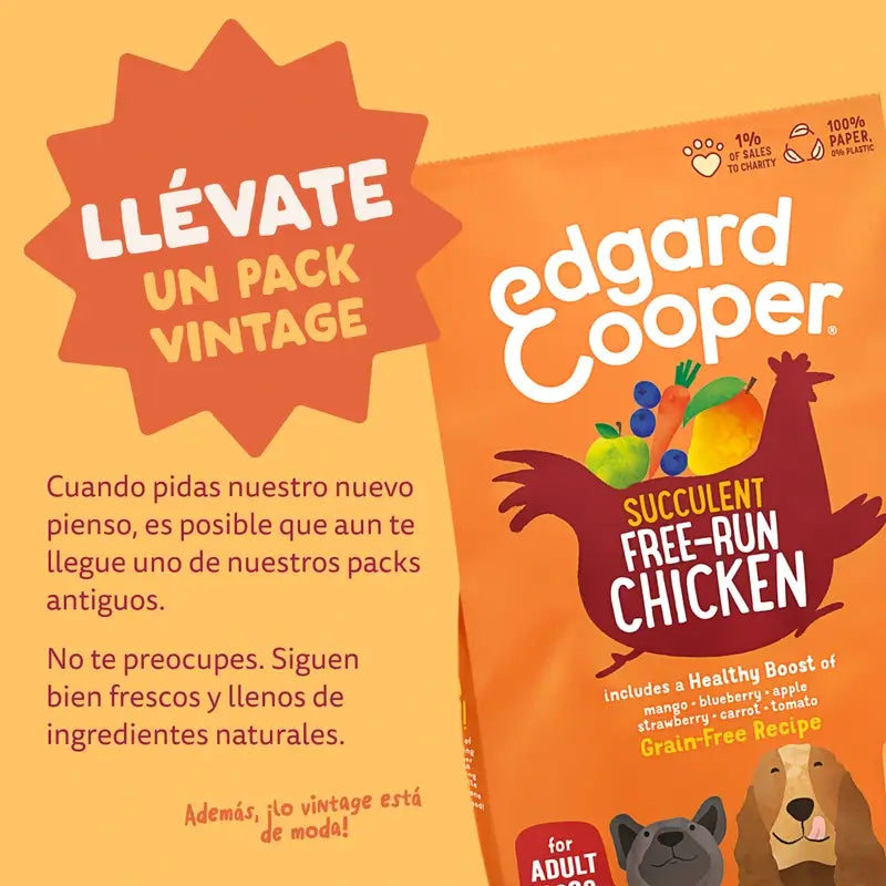 Edgard & Cooper Medium Adult Dog Food With Fresh Chicken , 1 kg