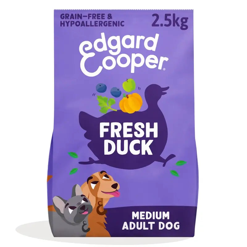 Edgard & Cooper Medium Adult Dog Food With Fresh Duck , 2.5 kg