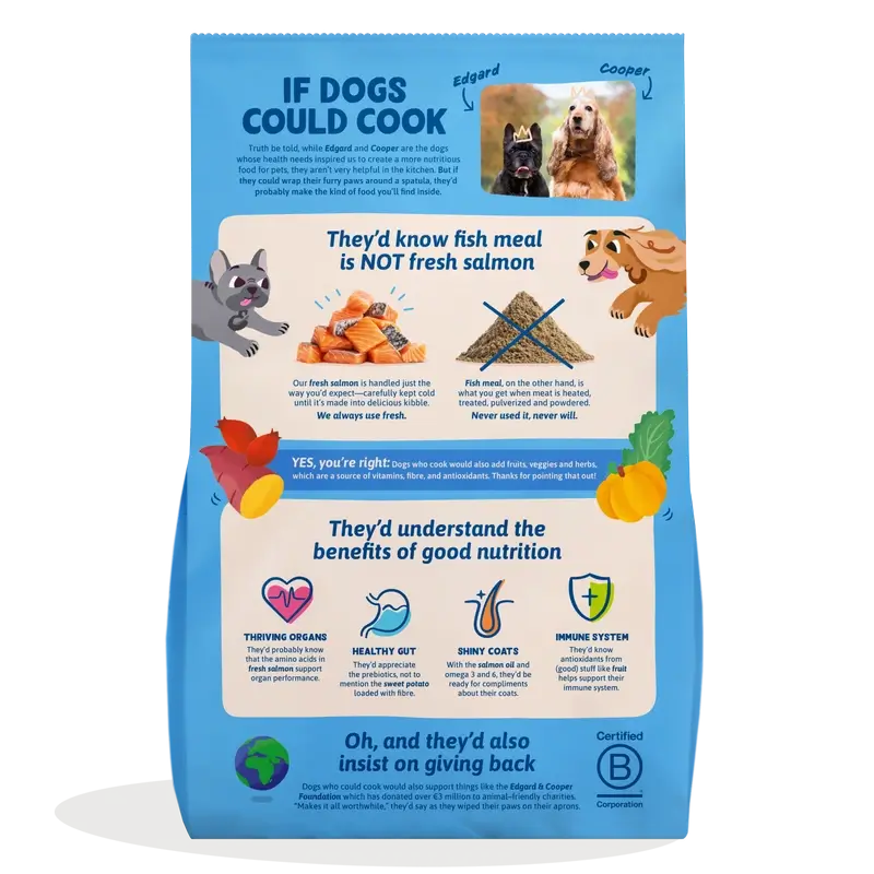 Edgard & Cooper Medium Adult Dog Food With Fresh Salmon , 1 kg
