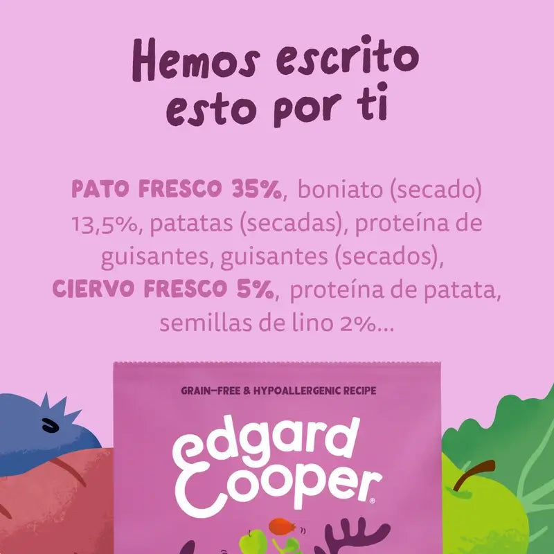 Edgard & Cooper Medium Adult Dog Food With Fresh Venison & Duck , 1 kg