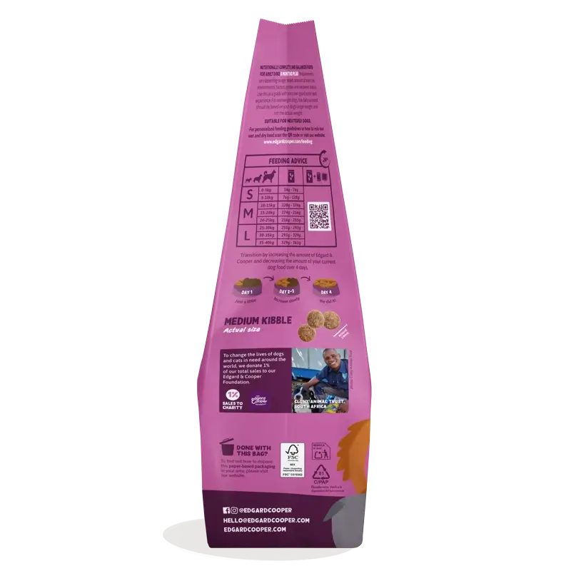 Edgard & Cooper Medium Adult Dog Food With Fresh Venison & Duck, 7 kg