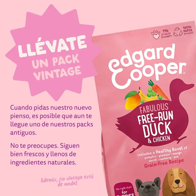 Edgard & Cooper Large Puppy Food With Fresh Duck & Chicken , 12 kg