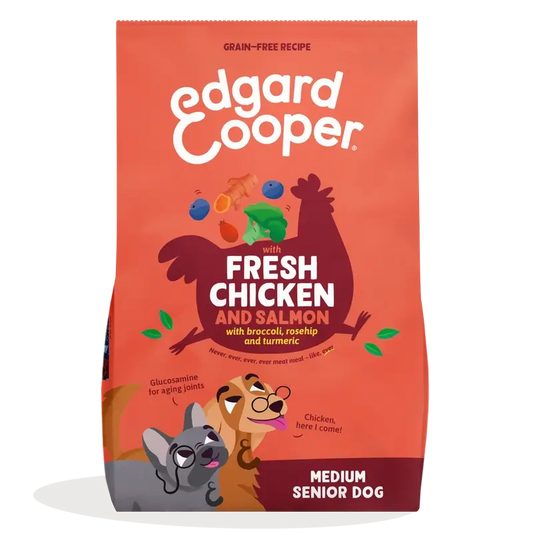 Edgard & Cooper Medium Senior Dog Food With Fresh Chicken & Salmon , 7 kg