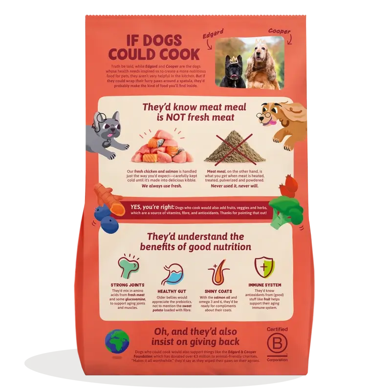 Edgard & Cooper Medium Senior Dog Food With Fresh Chicken & Salmon , 7 kg