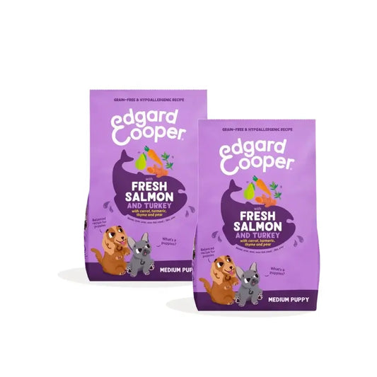 Edgard & Cooper Medium Puppy Food – Salmon and Turkey, Pack of 2 x 2.5 kg