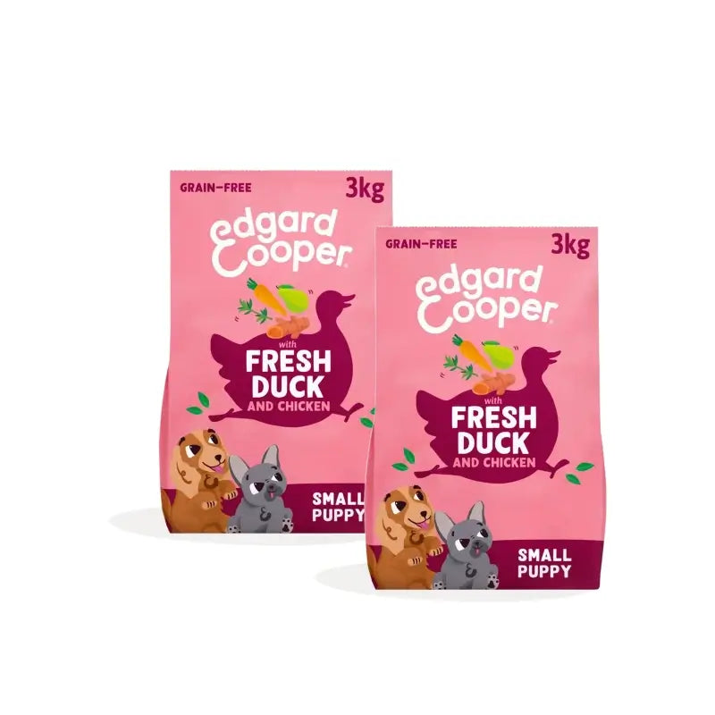 Edgard & Cooper Mini Duck and Chicken Puppy Kibble, Pack of 2 x 3 kg
