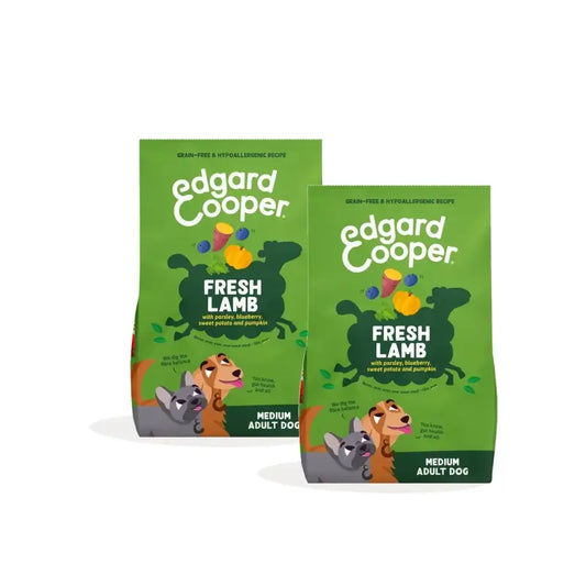 Edgard & Cooper Dog Food for Medium-Sized Adult Dogs – Lamb, Pack of 2 x 2.5 kg