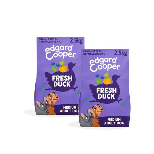 Edgard & Cooper Dog Food for Medium-Sized Adult Dogs – Duck, Pack of 2 x 2.5 kg