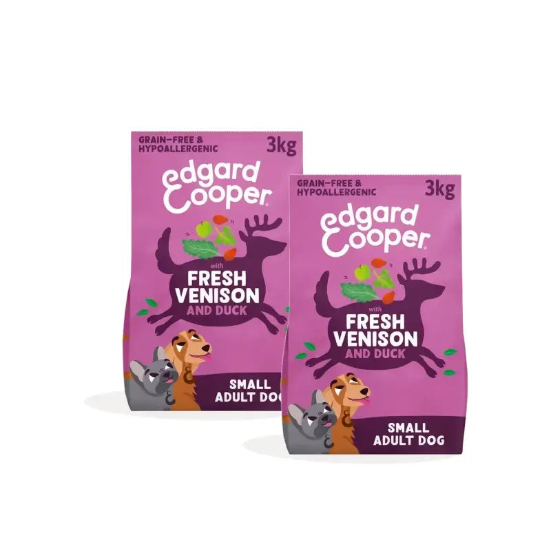 Edgard & Cooper Adult Dog Food – Mini Venison and Duck, Pack of 2 x 3 kg