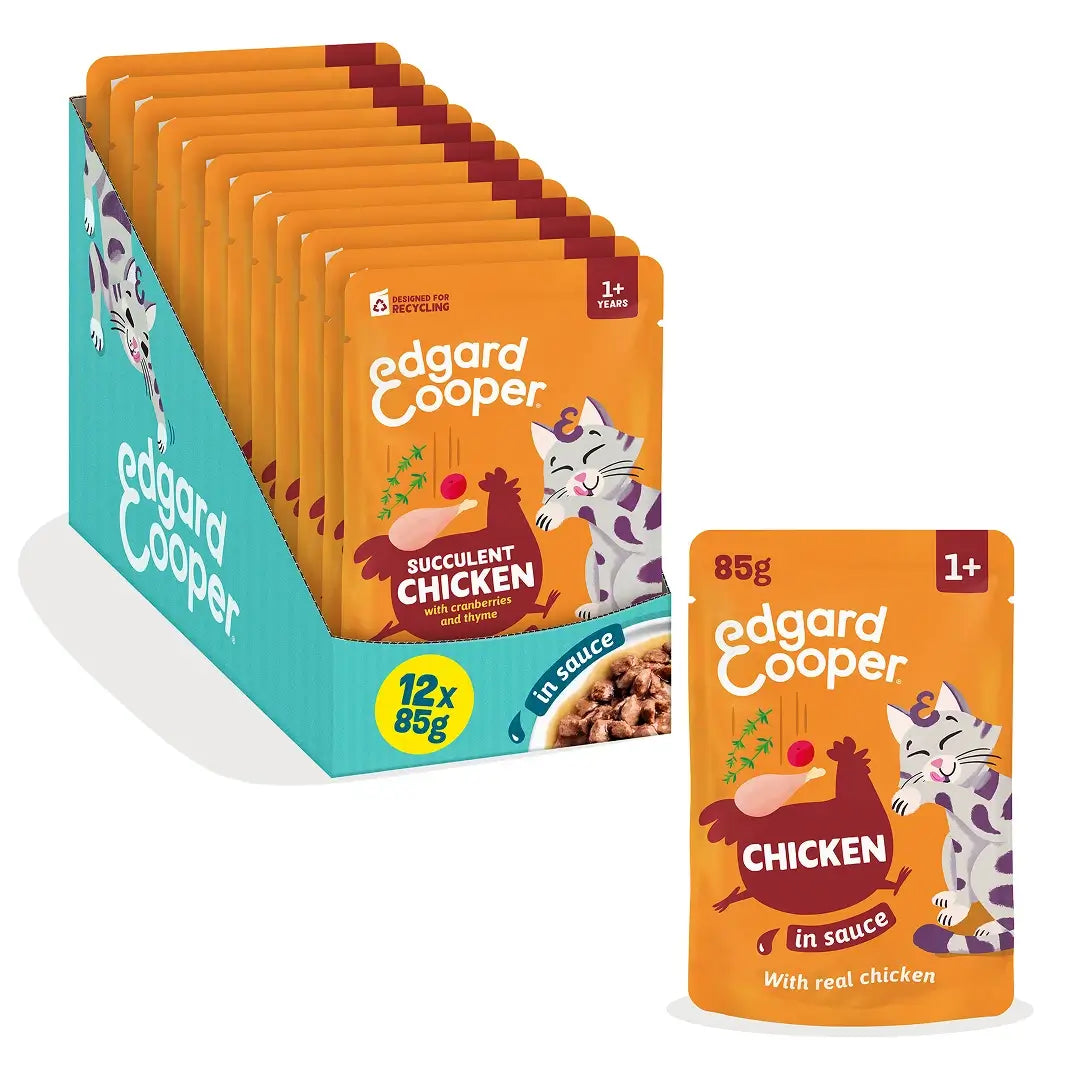 Edgard & Cooper Chicken in Gravy for Adult Dogs, 12 x 85 g