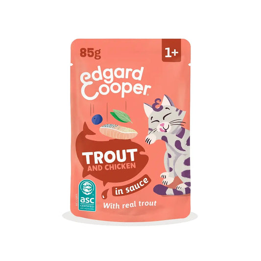 Edgard & Cooper Trout & Chicken in Gravy for Adult Dogs, 12 x 85 g