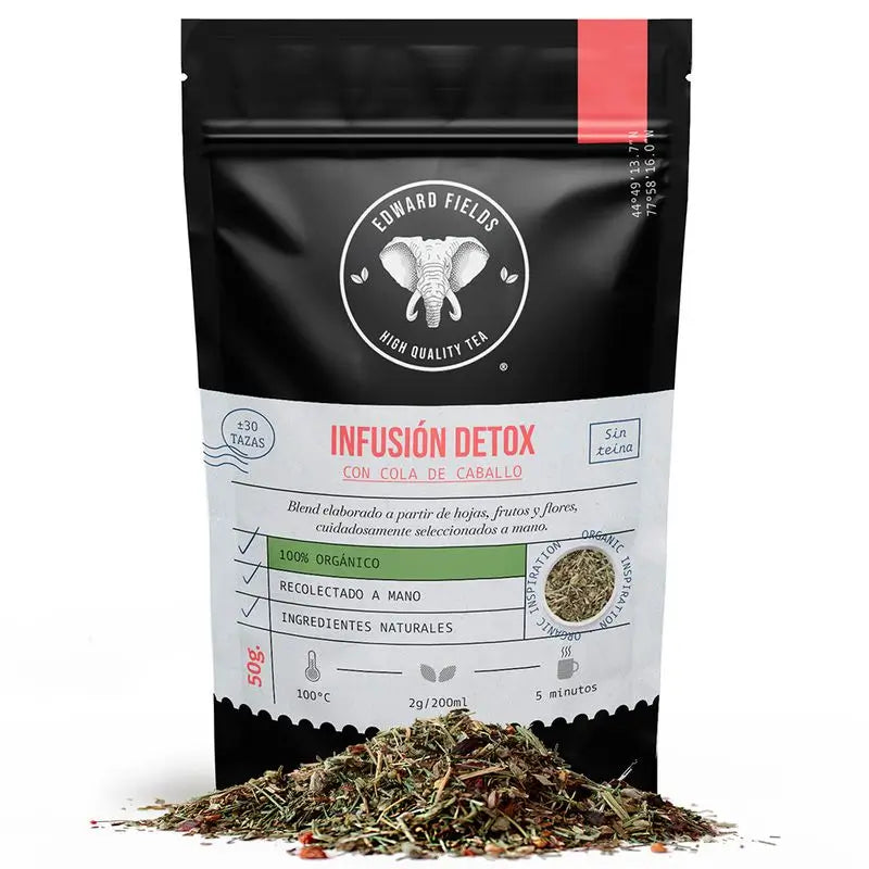 Edward Fields Tea Detox Infusion With Organic Horsetail Bulk 30 Cups Tea Tea Free , 50 grams