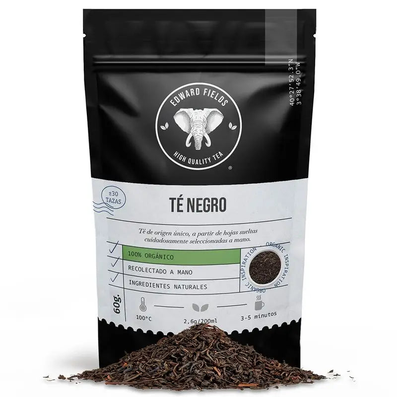 Edward Fields Tea Organic Black Tea Bulk 30 Cups , 60 grams