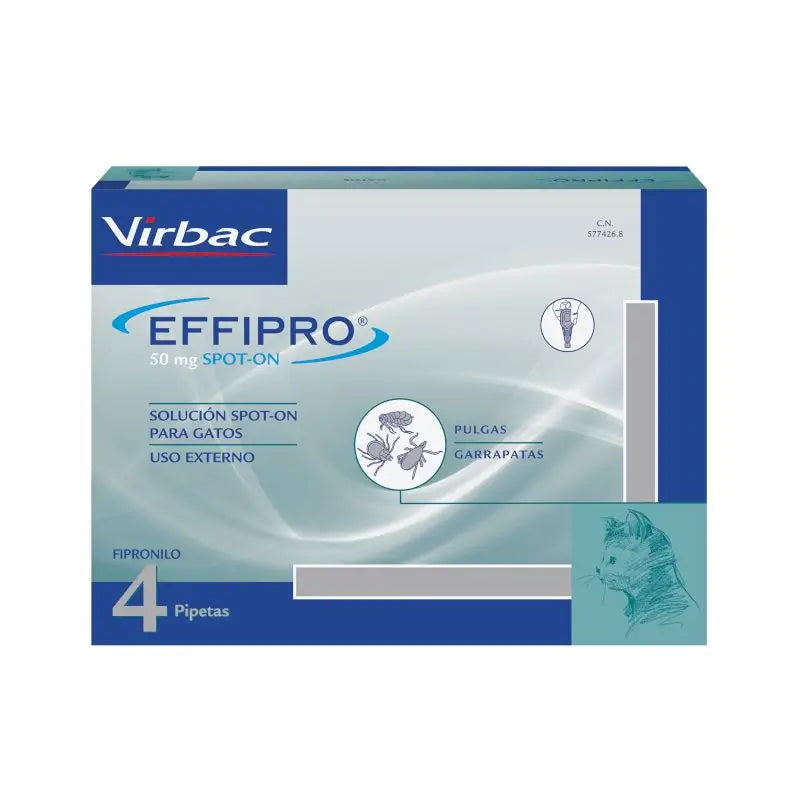 Effipro 50 Mg Spot-On Cats, 4 Pipettes