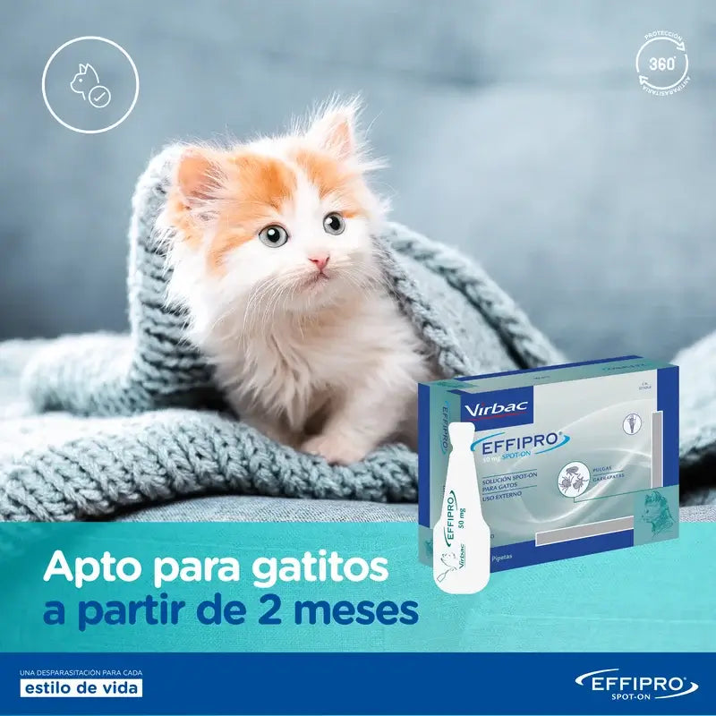 Effipro 50 Mg Spot-On Cats, 24 Pipettes