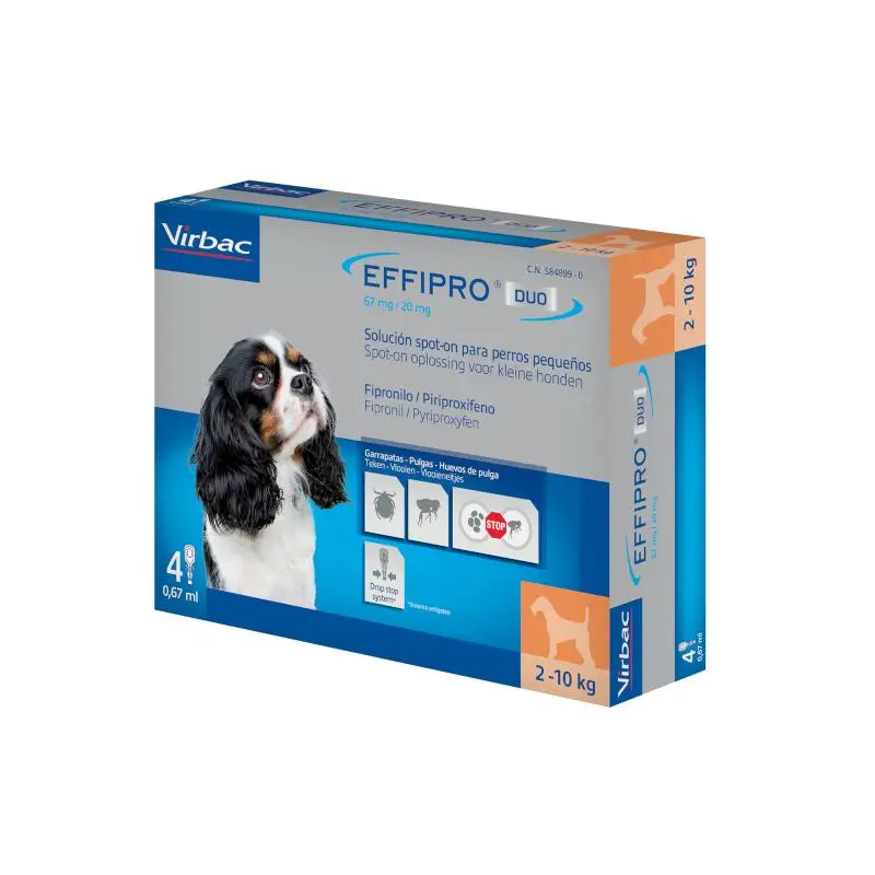 Effipro Duo Spot-On Small Dog 2-10Kg, 4 Pipettes