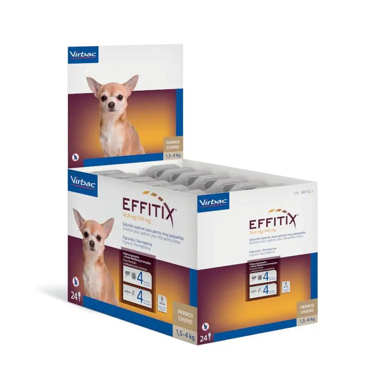 Effitix Xs Antiparasitic Very Small Dogs 1,5-4 Kg, 24 Pipettes