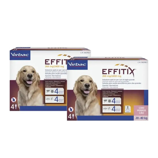Effitix L Parasite Treatment for Large Dogs (20–40 kg), pack of 2