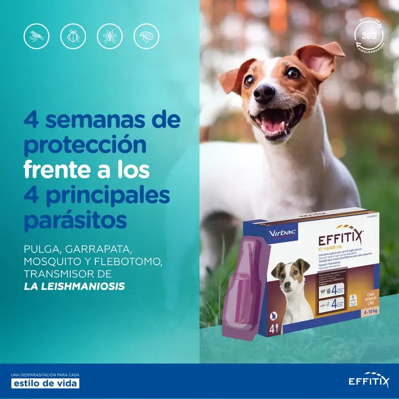 Effitix M Antiparasitic Medium Dogs 10-20 Kg, 24 Pipettes