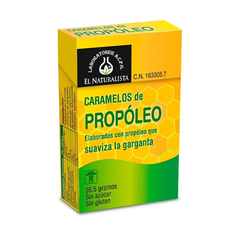 El Naturalista Propolis Candies 20 units Sugar Free 36,5 grams