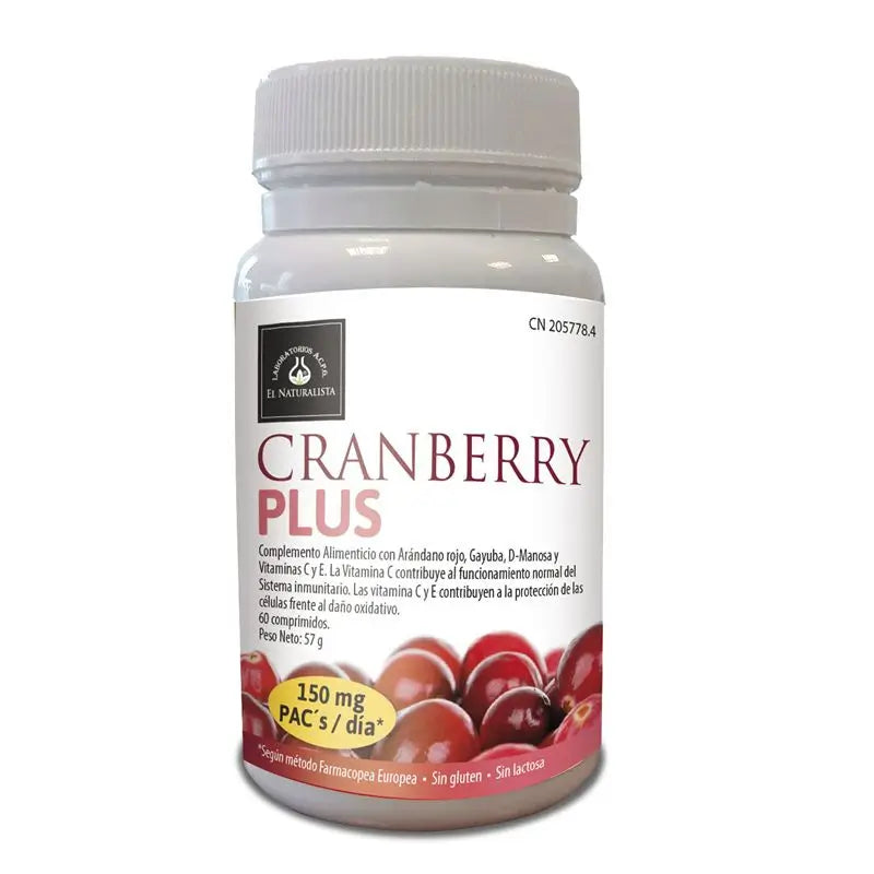 El Naturalista Cranberry Plus, Food Supplements, 60 Tablets.