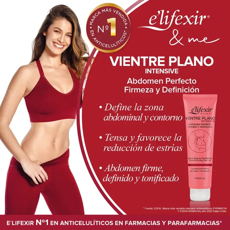 Elifexir Flat Belly Serum Intensive Reducer Abdomen Firming Firming Fat Burning 150Ml
