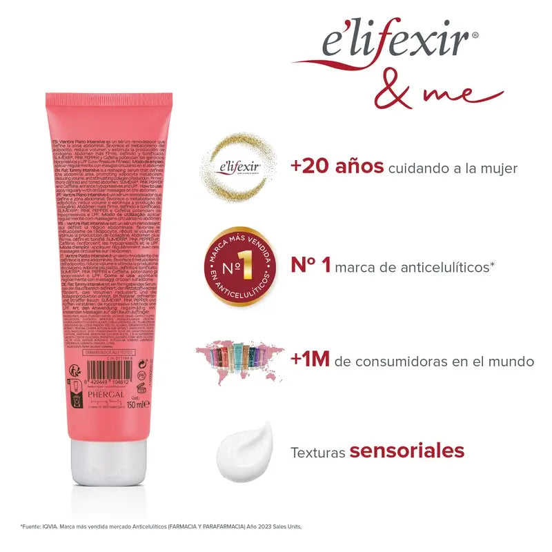 Elifexir Flat Belly Serum Intensive Reducer Abdomen Firming Firming Fat Burning 150Ml