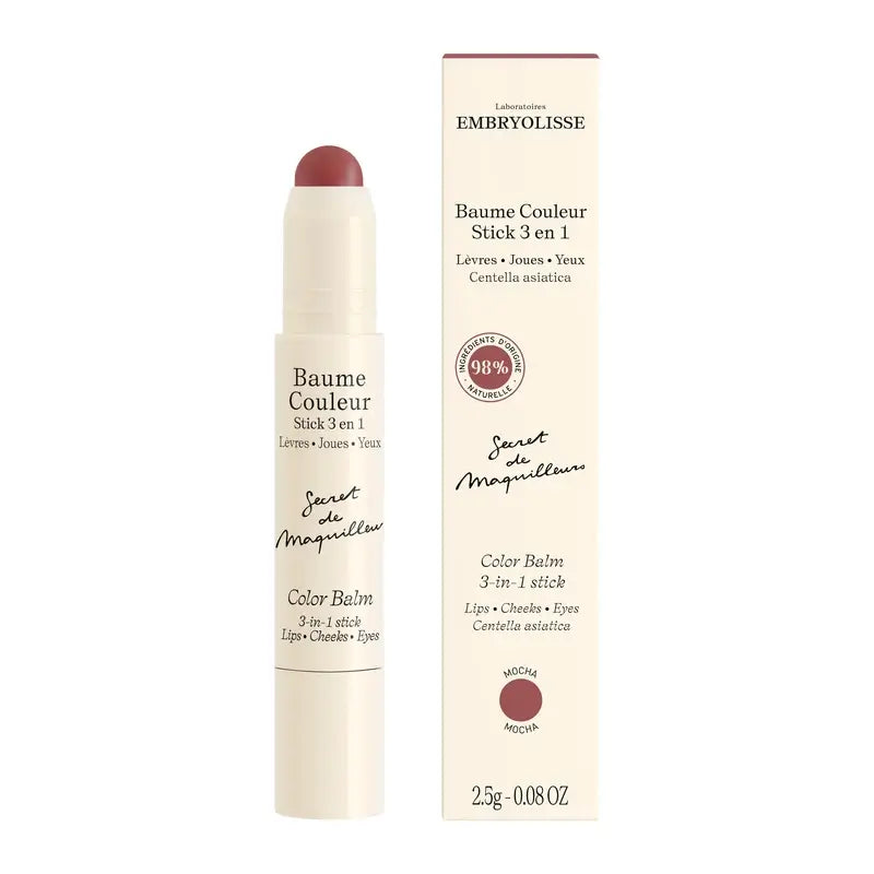Embryolisse Baume Couleur Stick 3-En-1 Mocha, 2,5 gr