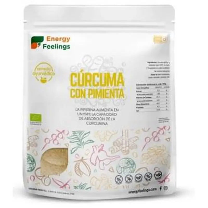 Energy Feelings Curcuma With Pepper Powder 1Kg. Eco Vegan Sg
