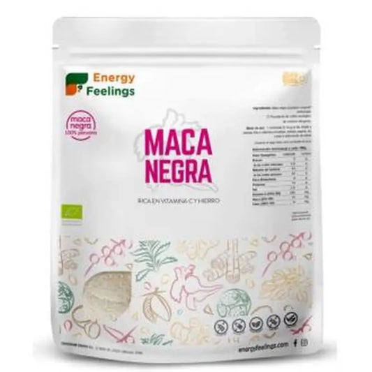 Energy Feelings Black Maca Powder 500Gr. Eco Vegan Sg