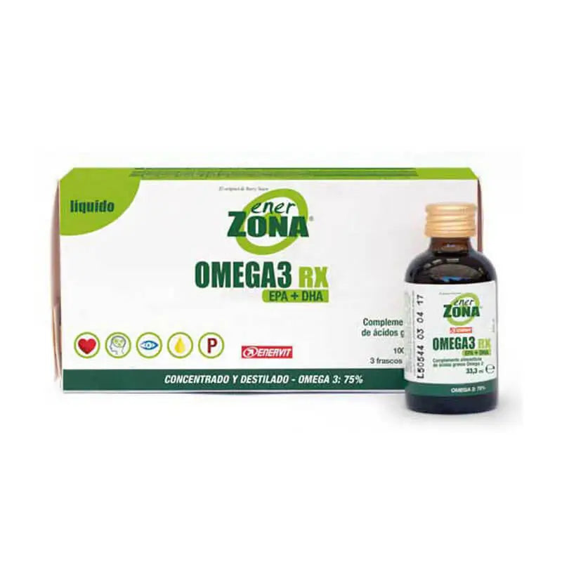 Enerzona Omega 3 Rx Liquid 3 Bottles x 33,3 ml
